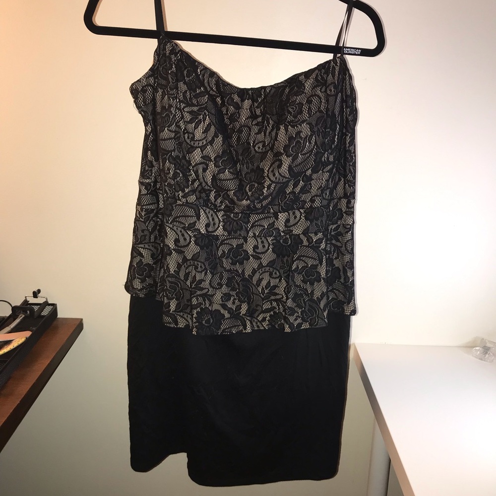 Strapless mini dress